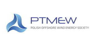logotyp Pomorskie Towarzystwo Morskiej Energetyki Wiatrowej (PTMEW)